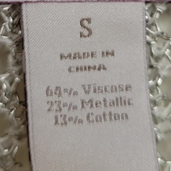 Banana Republic Heritage Silver Open Knit Sweater Size S - Picture 6 of 7